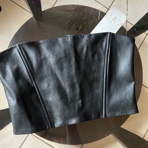 Zara leather corset